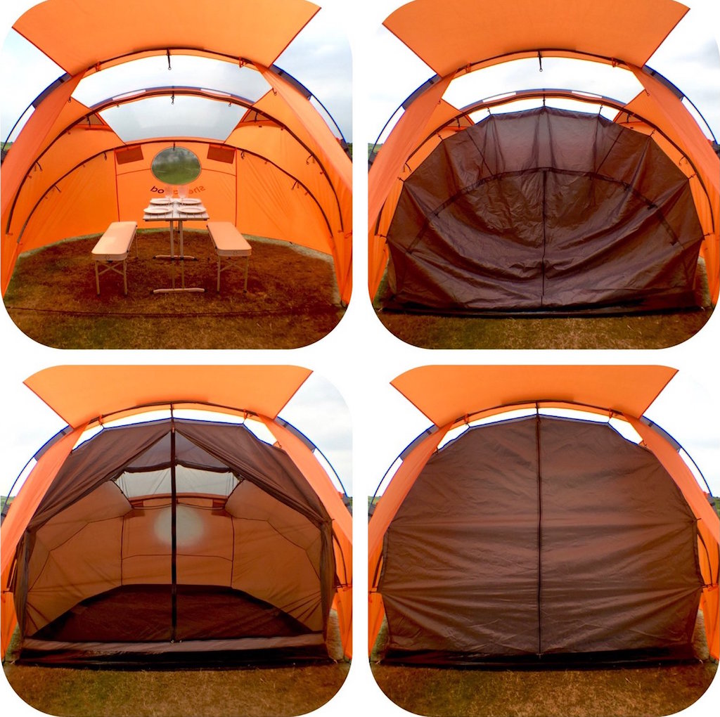 SheltaPod awning works with any vehicle from SUVs, vans and jeeps to caravans, campers, campervans and motorhomes. It can be used as a sun canopy, half dome, 4 person tent and driveaway awning. A family tent for camping, small pack size and lightweight.